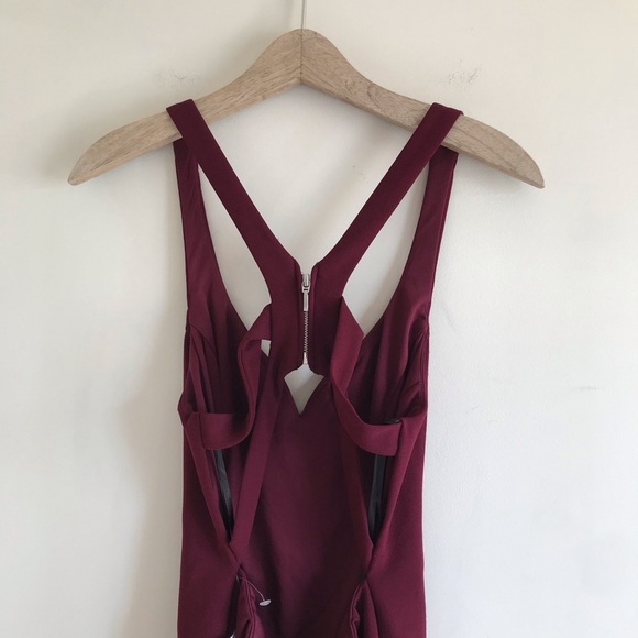 NWT B. Darlin Maroon Strappy Sheath Mini Dress - Picture 5 of 8